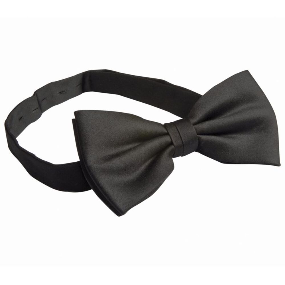 Premier Tie - Unisex Plain Bow Tie / Black